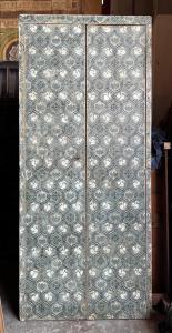 STIP259 - Lacquered wood wall cabinet, 18th century, dimensions W 110 x H 253 cm